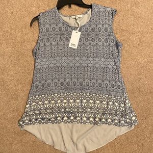 Rose and olive tank drapey new with tags large